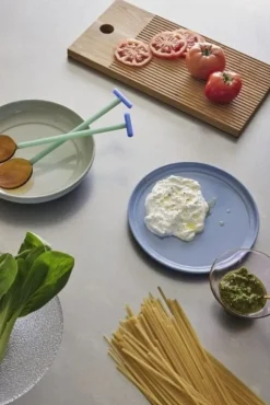 Amare dinerborden lichtblauw set van 6 stuks - 211714