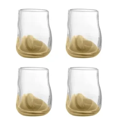 Ballard glazen bruin set van 4 stuks - 82072452