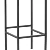 Barstoel zwart leer/metaal