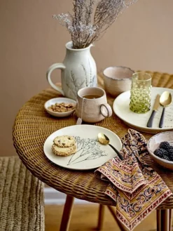 Bea bord naturel - set van 6 stuks Ø27,5 cm