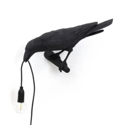 Bird lamp looking left zwart outdoor - 14727
