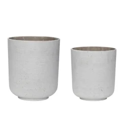 Bloempot lichtgrijs - set van 2 stuks
