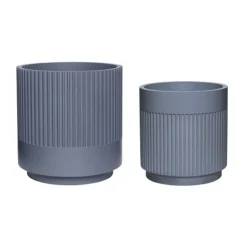 Bloempot set donkergrijs