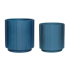 Bloempot set petrol blauw