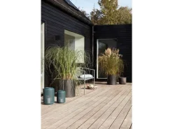 Bloempot set zwart fiberstone