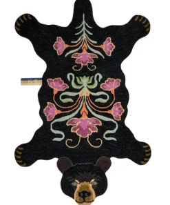 Blooming zwarte beer vloerkleed XL - 1.45.10.093.900.6