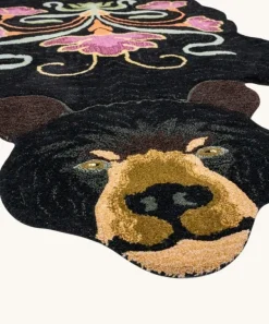 Blooming zwarte beer vloerkleed XL - 1.45.10.093.900.6
