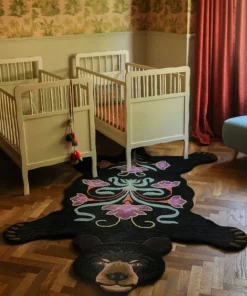 Blooming zwarte beer vloerkleed XL - 1.45.10.093.900.6