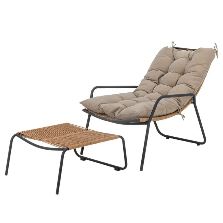 Boel loungestoel met voetenbankje - 82064496