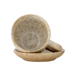 Brenta kop en schotel naturel set van 4 stuks - 82072416