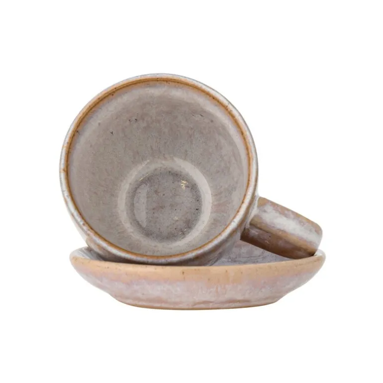 Brenta kop en schotel roze set van 4 stuks - 82072414