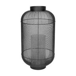 Bull lantaarn metaal/glas -Ø46,5XH82,5CM