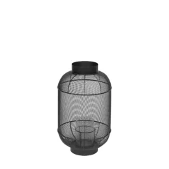 Bull lantaarn metaal/glas - Ø31XH50CM