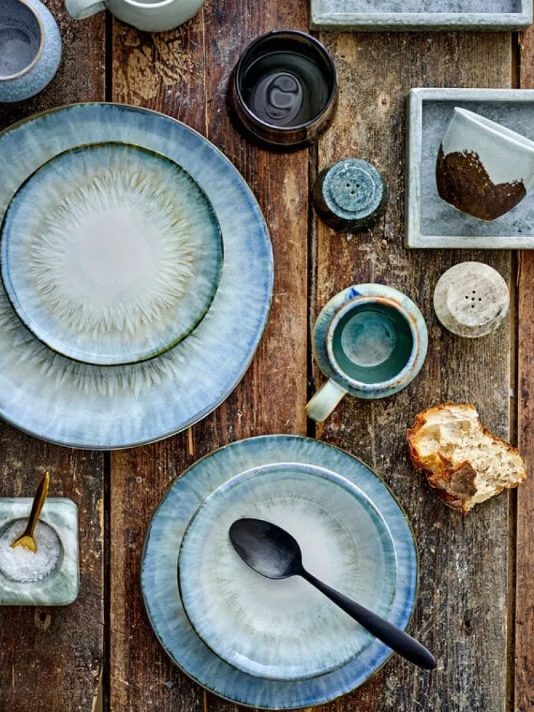 Calen borden Ø18cm blauw set van 6 stuks - 82061278