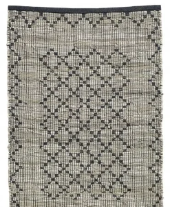 Chindi geweven vloerkleed - leer/katoen