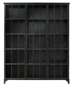 Downtown ijzeren kast - zwart 150x38x180cm