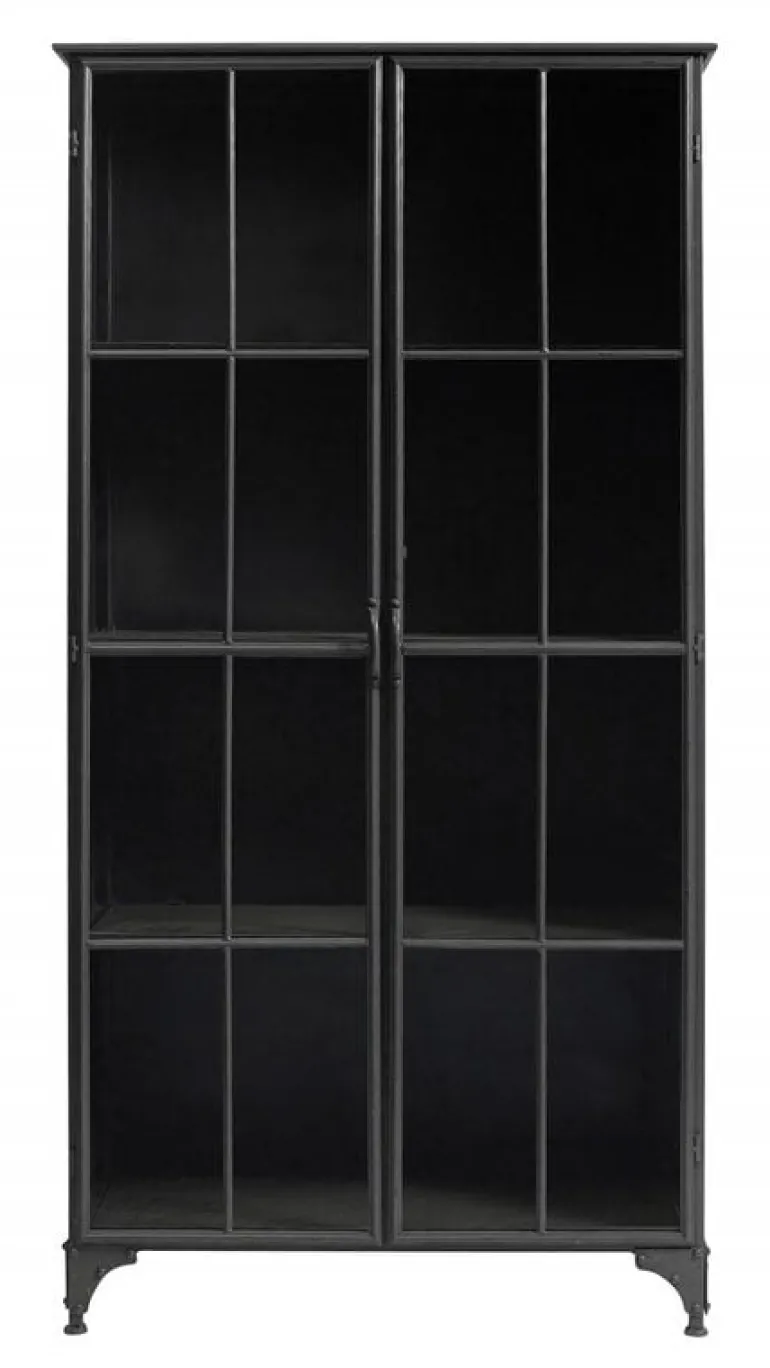 Downtown ijzeren kast - zwart 97x44x184cm