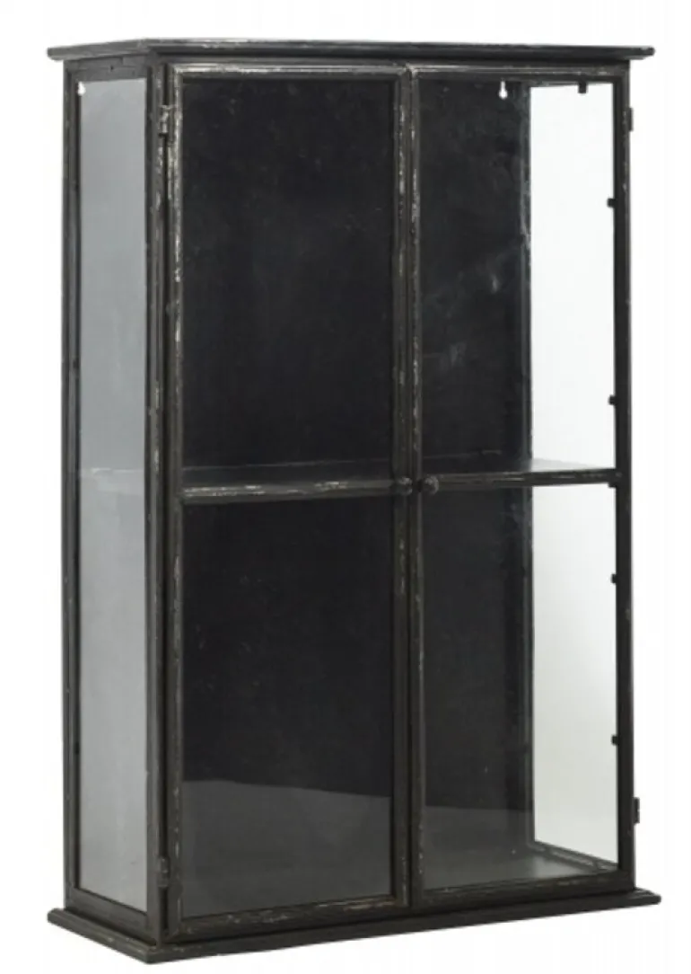 Downtown ijzeren wandkast - zwart 50x20x60cm
