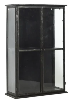 Downtown ijzeren wandkast - zwart 80x20x121cm