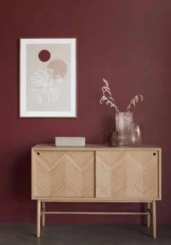 Dressoir met schuifdeuren eikenhout