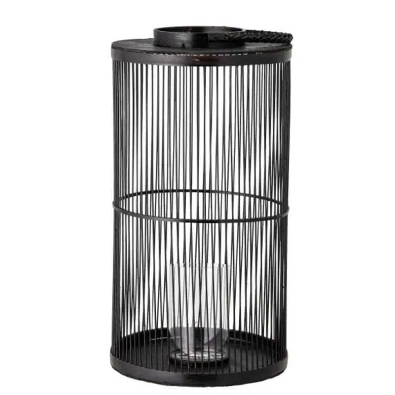 Effie lantaarn - bamboe/glas