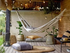 Effie lantaarn - bamboe/glas