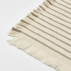 Elouise placemats off white/grijs set van 8 stuks - 71210323