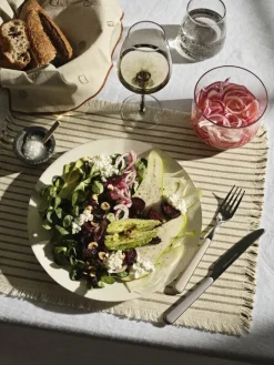 Elouise placemats off white/grijs set van 8 stuks - 71210323