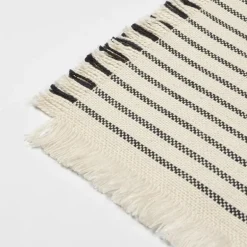 Elouise placemats off white/zwart set van 8 stuks - 71210322