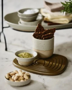 Enoki onderzetters groen set van 6 stuks - 7183