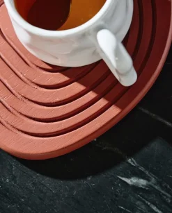 Enoki onderzetters roest set van 6 stuks - 7182