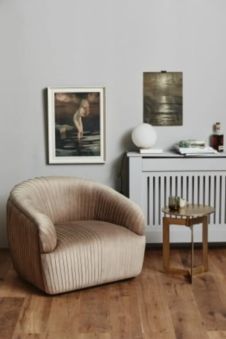 Enyo tafellamp - mat wit met marmer