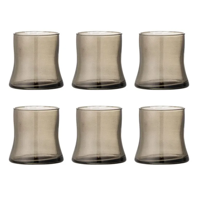 Florentine glazen grijs set van 6 stuks - 82061959