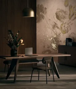 Fresco Flowers behang FU-056 - 389,6x280cm goud/nude