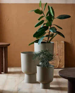 Galoa bloempot L beige - 8827