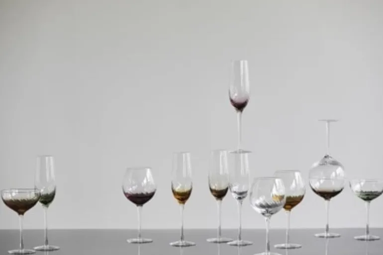 Garo champagne glazen paars - set van 8 stuks