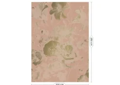 Golden age flowers goud behang MW-046 - 200x280cm