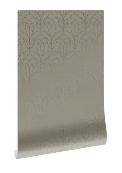 Golden lines behang 100x280cm taupe / goud MW-085