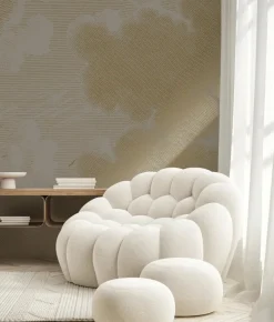 Goud Engraved clouds grijs behang MW-185 - 200x280cm