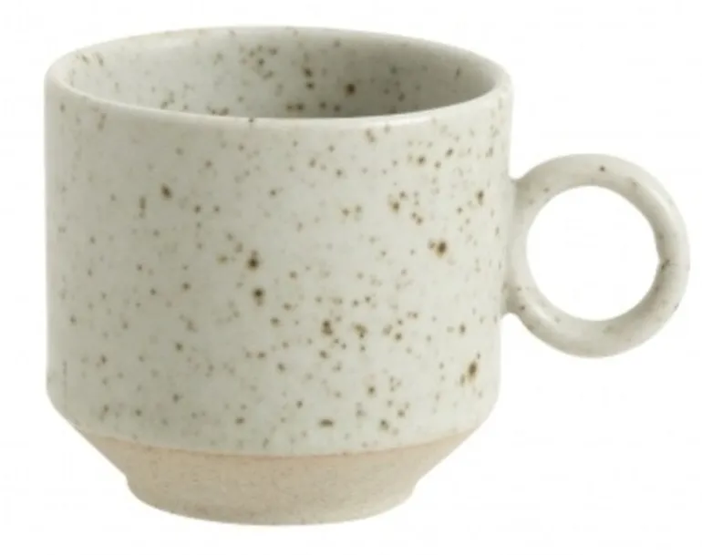 Grainy espresso mokken zand -set van 4 stuks