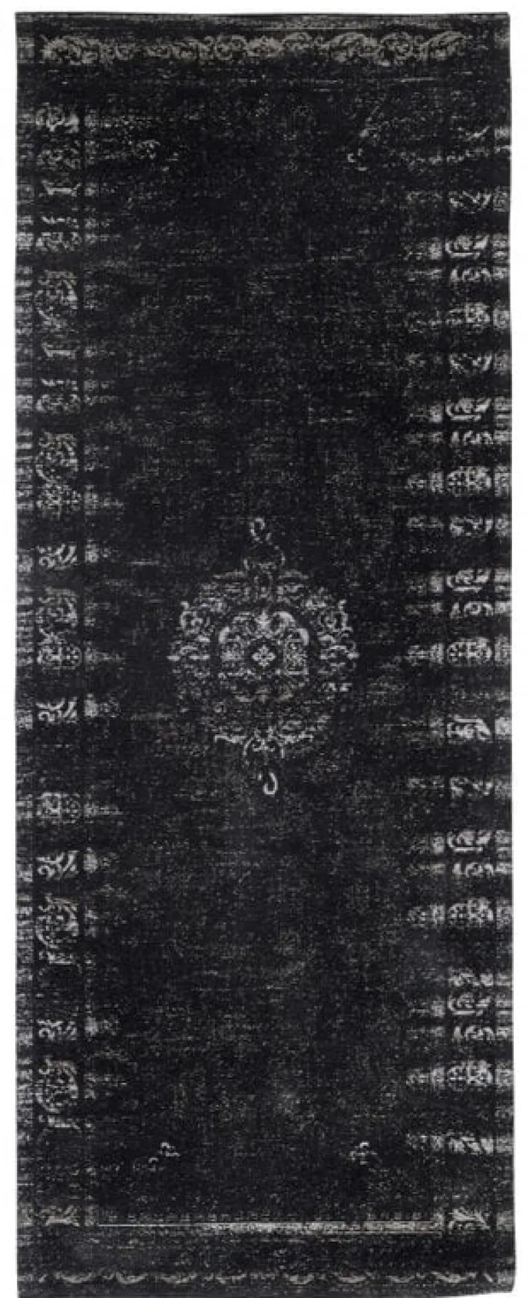 Grand geweven vloerkleed - donkergrijs/zwart