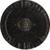 Grand rond vloerkleed donkergrijs/zwart - diameter 240cm