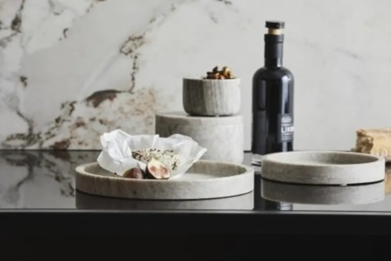 Grina pot small - bruin marmer