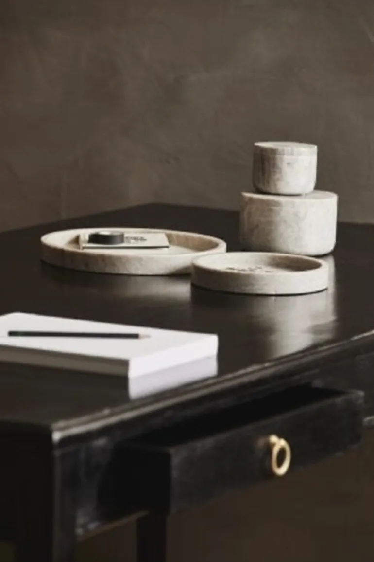 Grina pot small - bruin marmer