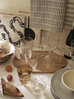 Hammered glazen amber set van 12 stuks - 14496282