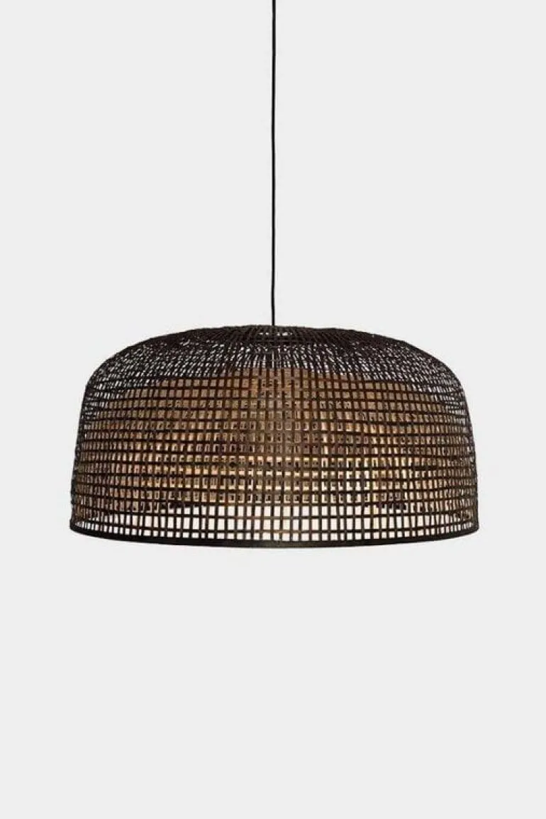 Hanglamp Doppio Grid dark bamboe ø80cm
