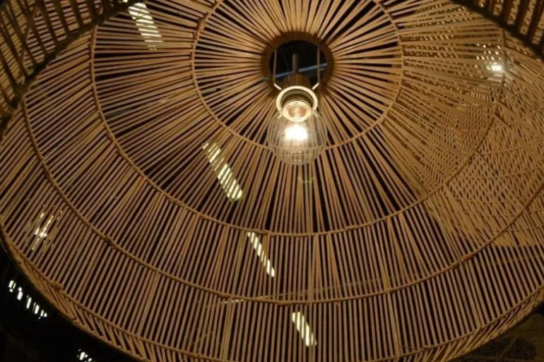 Hanglamp Nama 1 natural rotan ø72cm