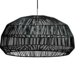 Hanglamp Nama 1 zwart rotan ø72cm