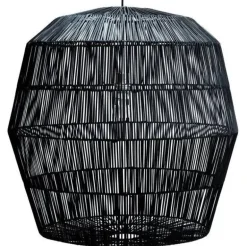 Hanglamp Nama 5 zwart rotan ø78cm