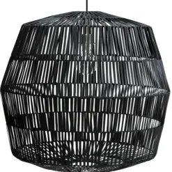 Hanglamp Nama 4 zwart rotan ø72cm